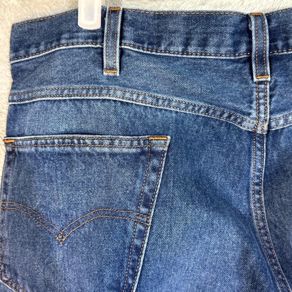 Levi's Western Fit Jeans 40x30 Blue Denim High Rise Straight Leg Cowboy Fit - Picture 6 of 16